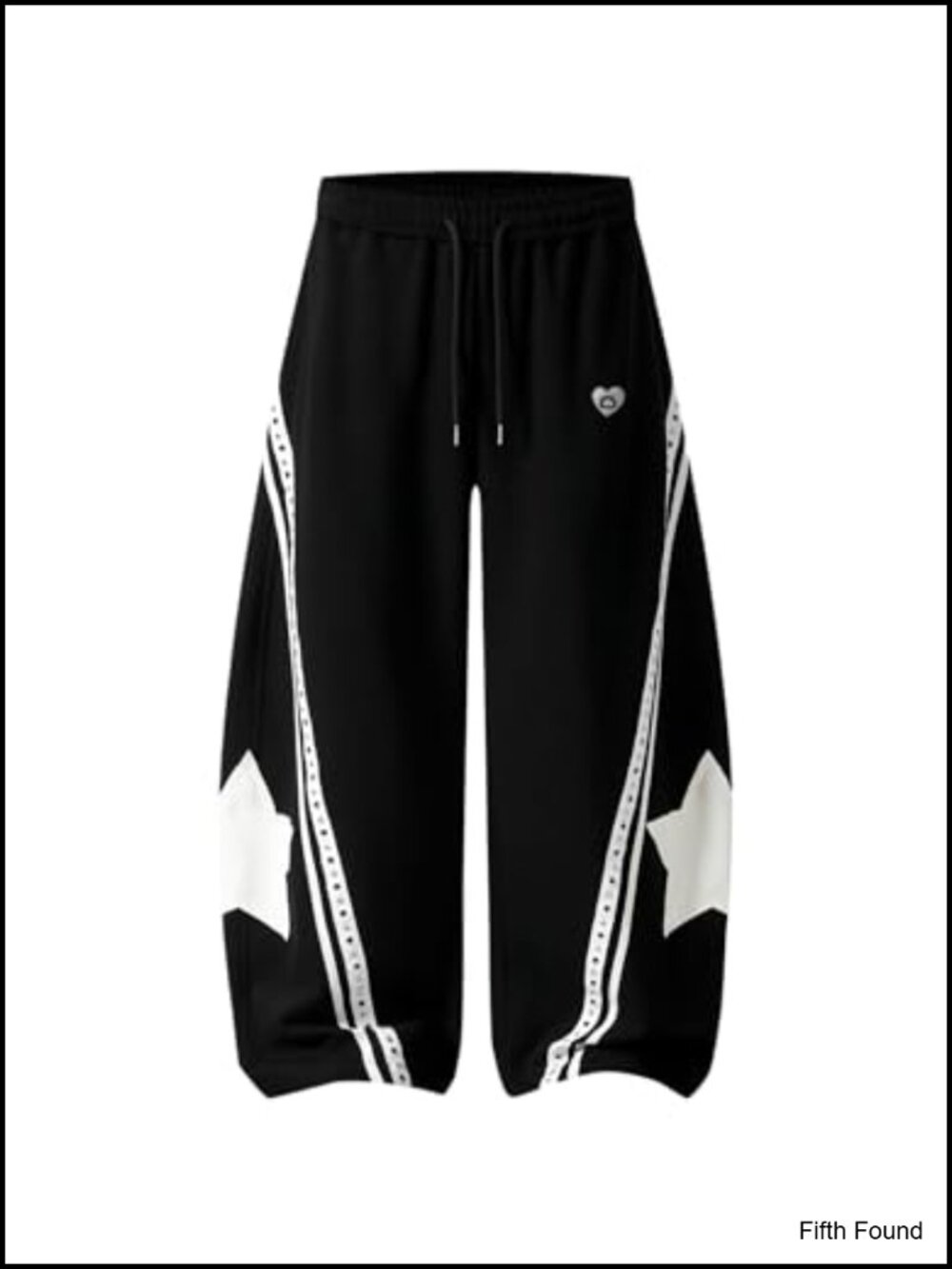 Star Graphic Baggy Barrel Sweatpants for Women - Wide Leg Elastic Waist Lounge